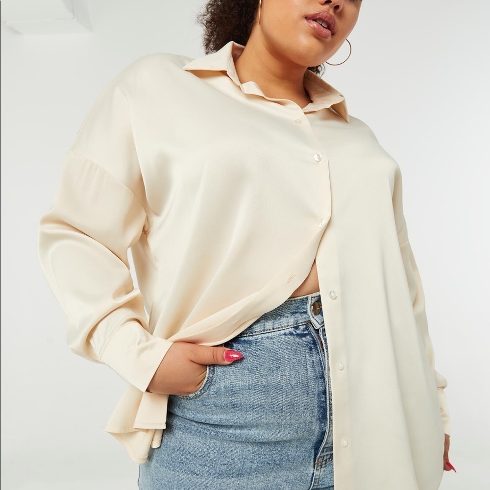3/$45 Ardene Satin Oversized Shirt